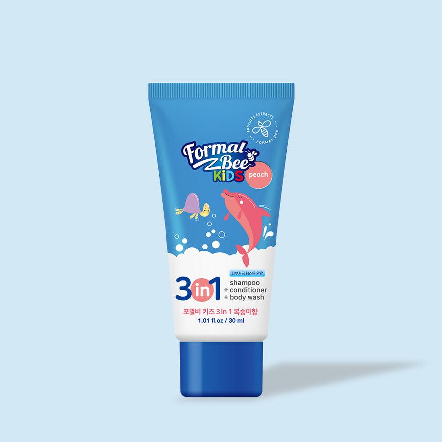 [FormalBeeKids] shampoo conditioner body wash 3 in 1 Peach 30ml