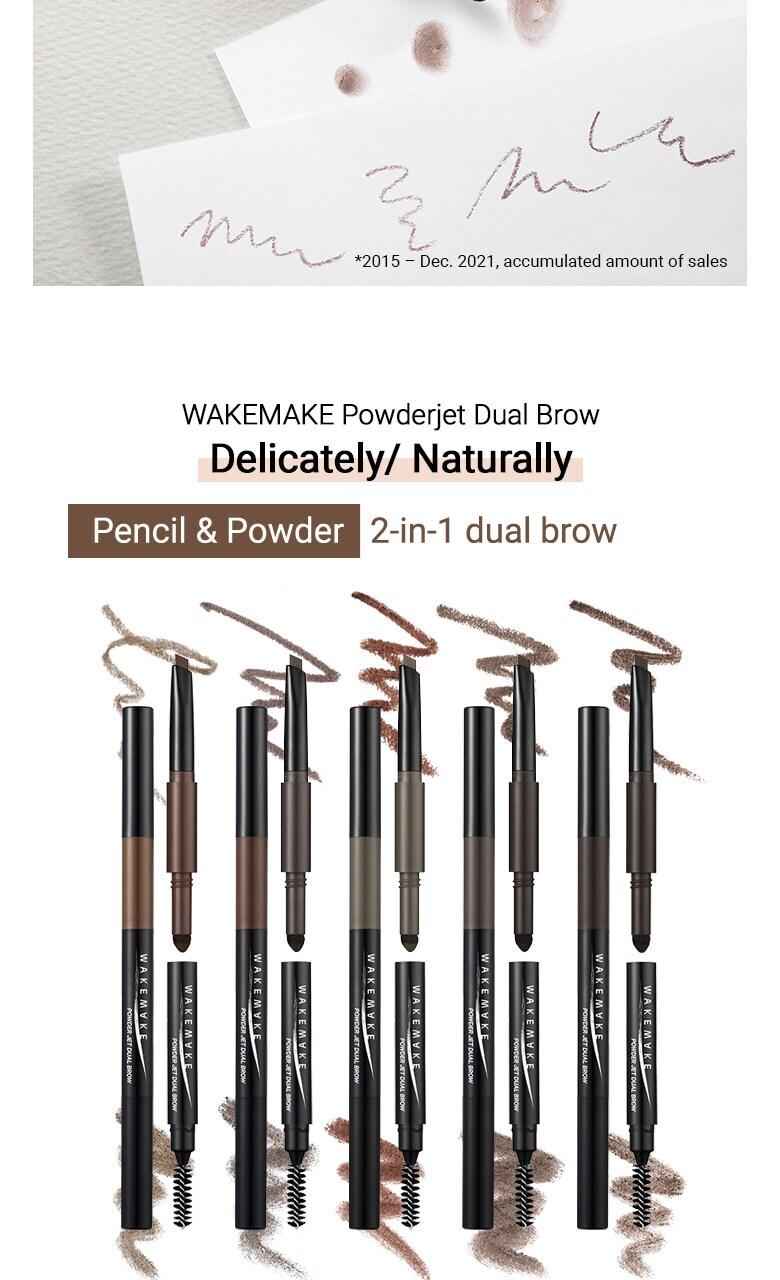 [WAKEMAKE] Powder Jet Dual Brow 0.75g - #07 Neutral Brown