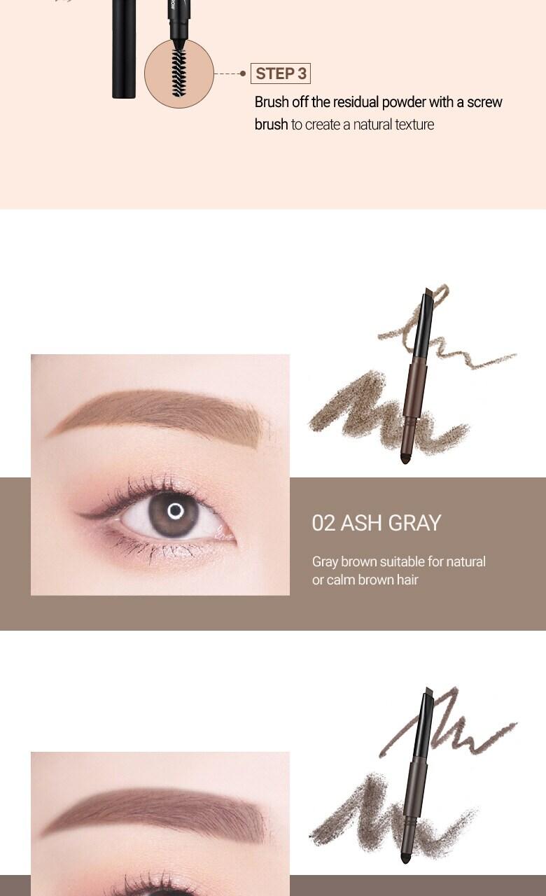 [WAKEMAKE] Powder Jet Dual Brow 0.75g - #08 Ash Brown