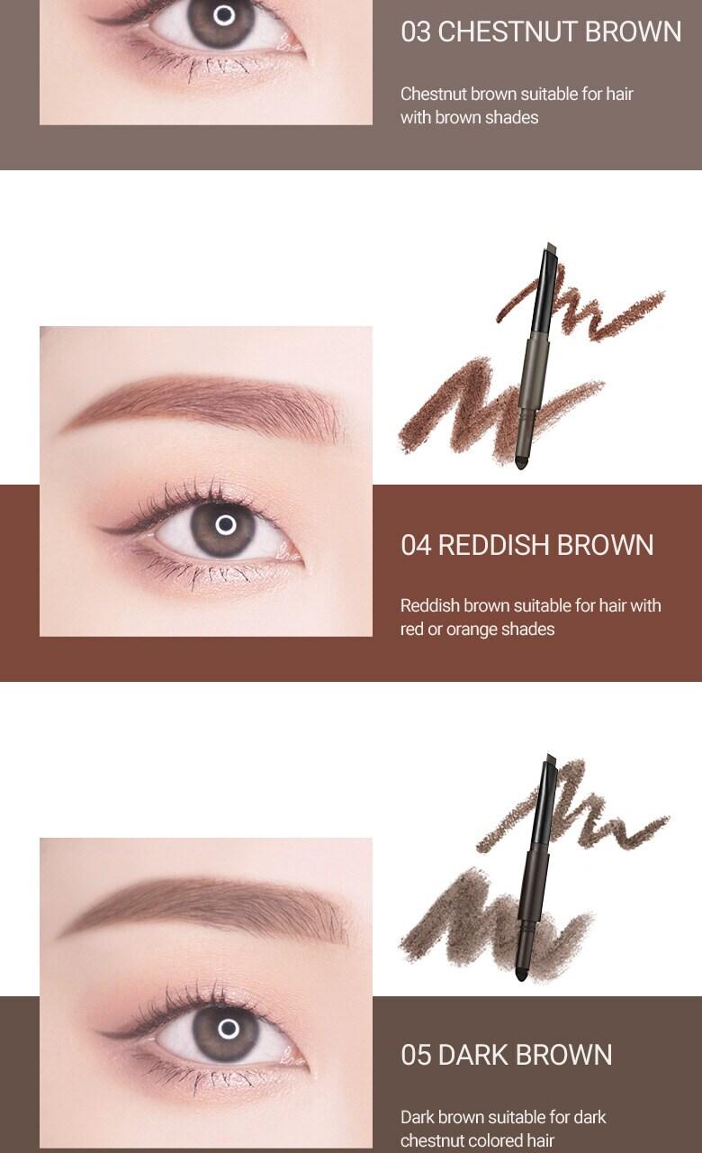 [WAKEMAKE] Powder Jet Dual Brow 0.75g - #05 Dark Brown