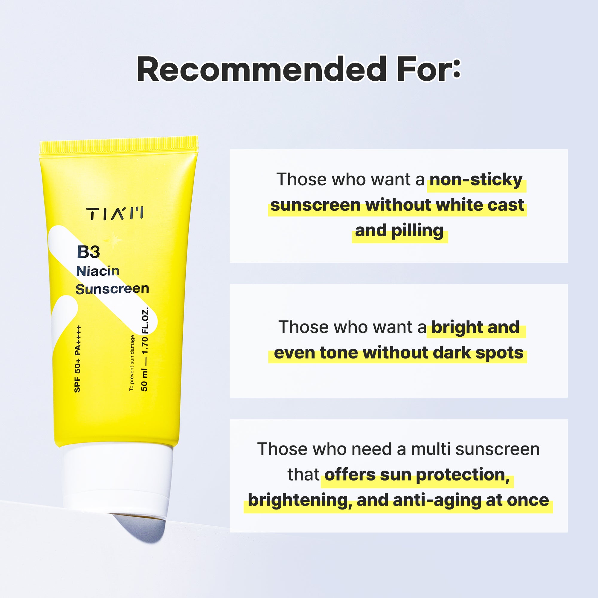 [Tiam] B3 Niacin Sunscreen 50ml