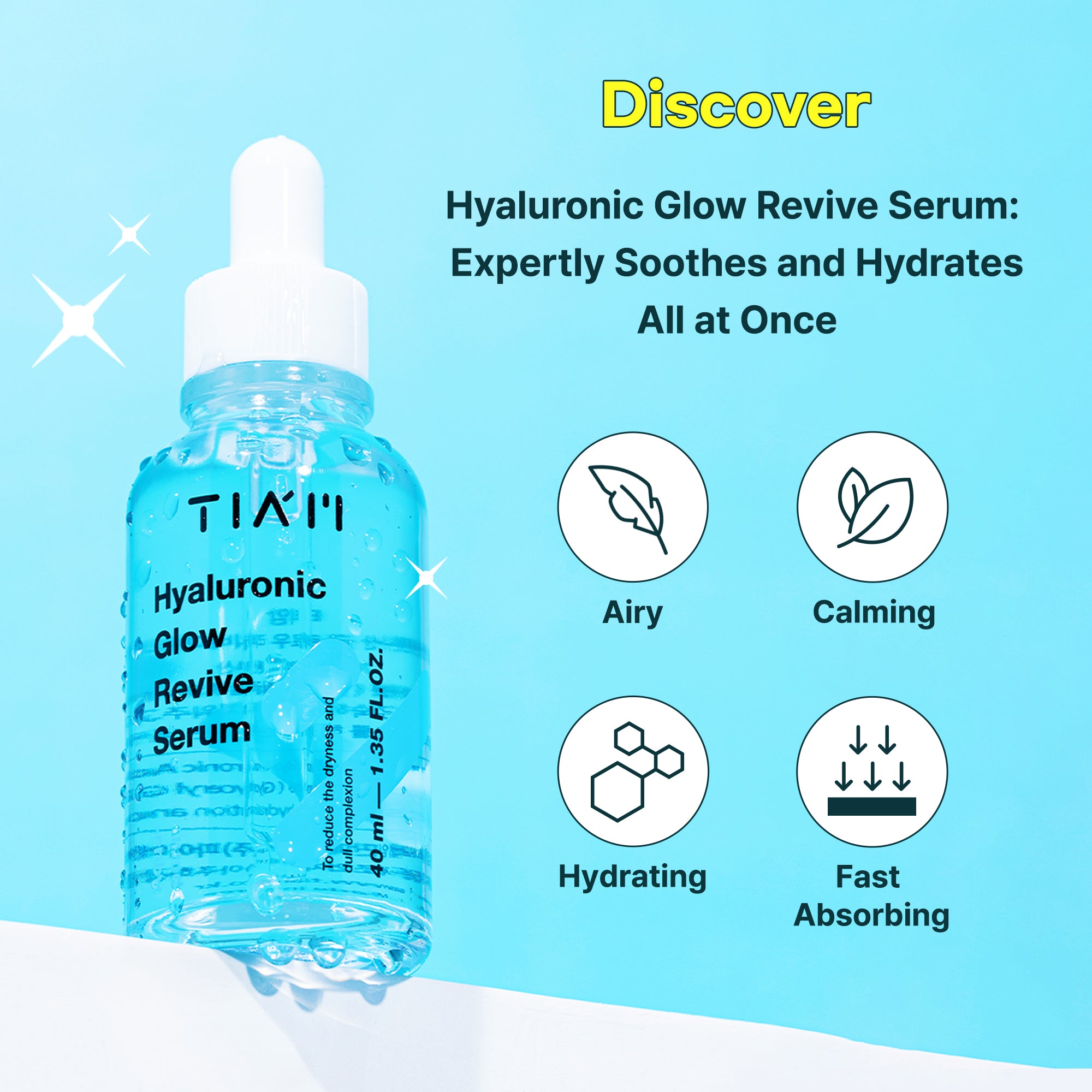 [Tiam] Hyaluronic Glow Revive Serum - 40ml