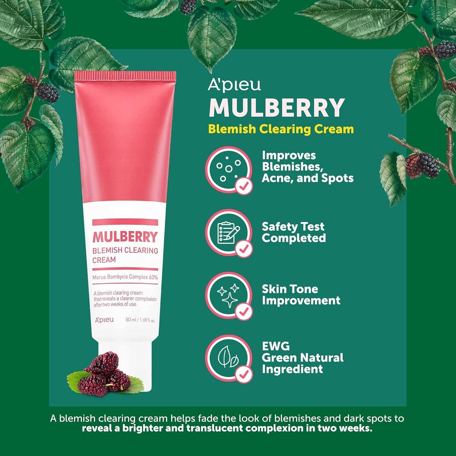 [Apieu] Mulberry Blemish Clearing Cream 50ml