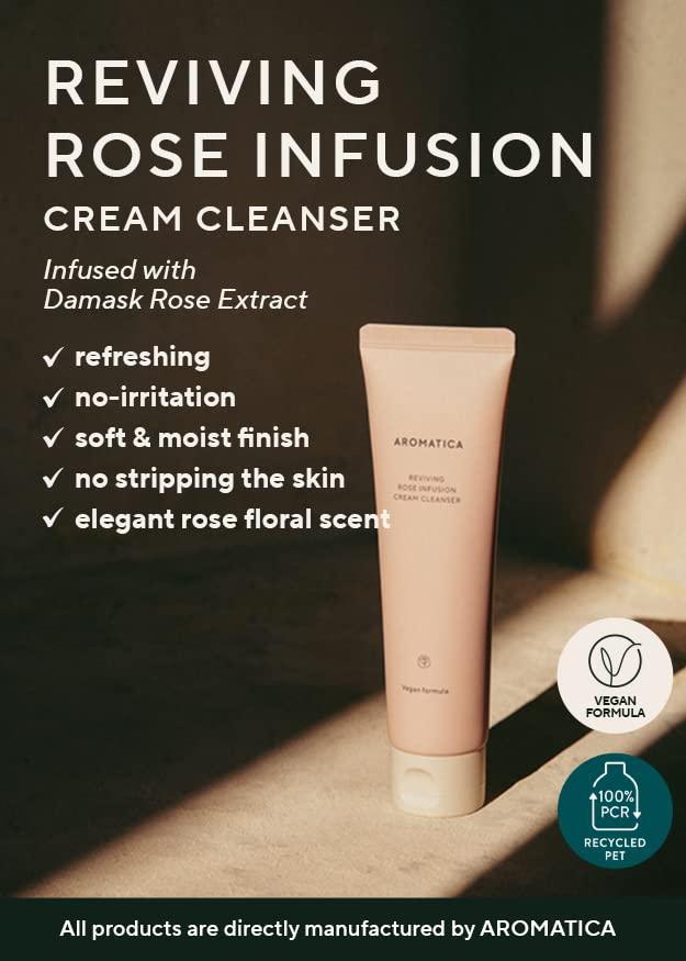 [Aromatica] Reviving Rose Infusion Cream Cleanser 145g