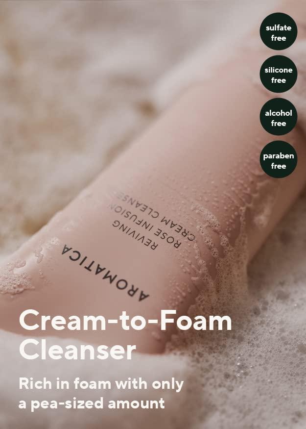 [Aromatica] Reviving Rose Infusion Cream Cleanser 145g