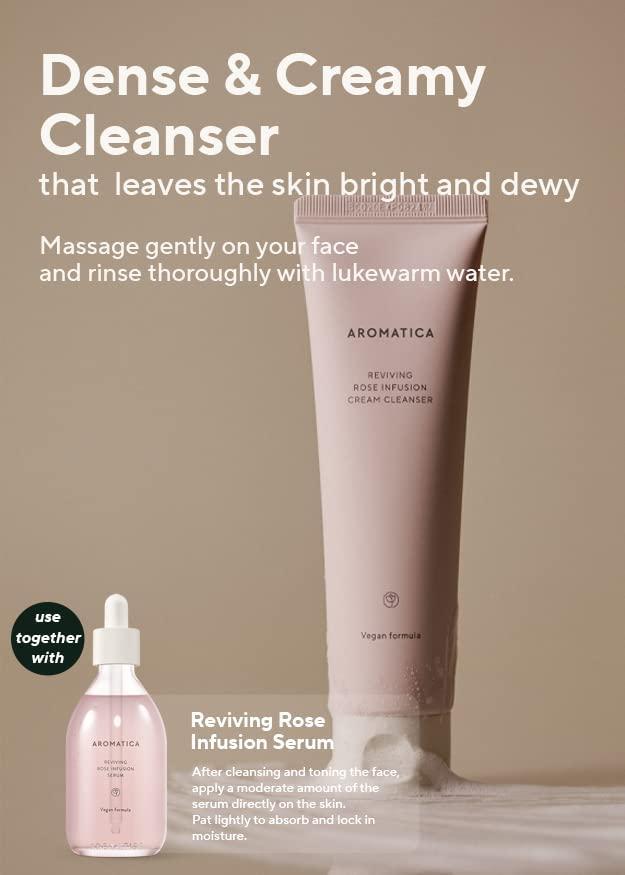 [Aromatica] Reviving Rose Infusion Cream Cleanser 145g